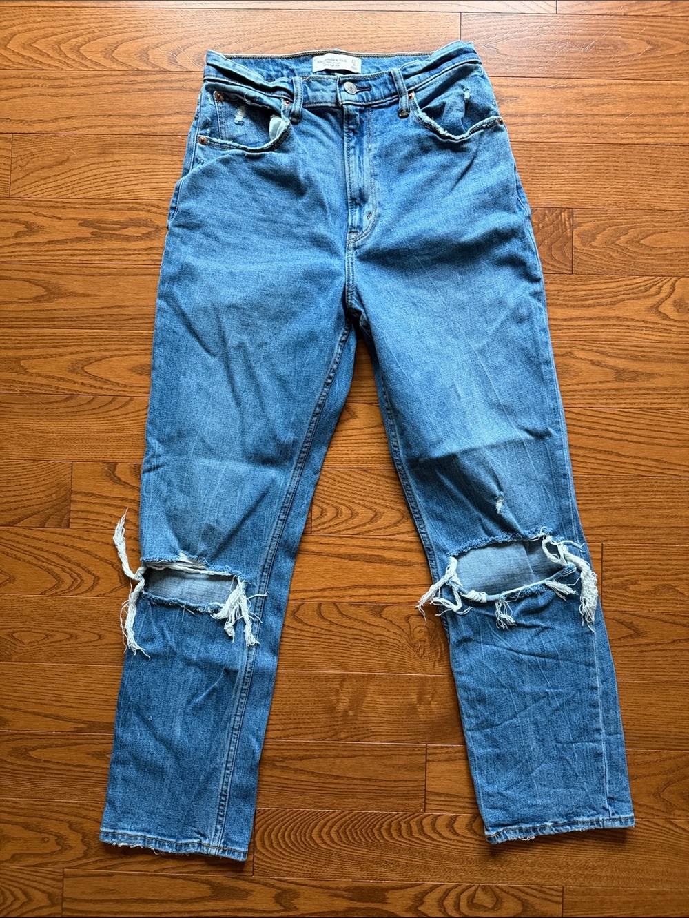 Abercrombie & Fitch Ankle Straight Ultra High Rise Curve Love Jeans Sz:27/4 Long